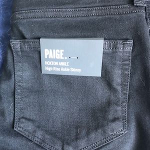Paige high rise black skinny jeans